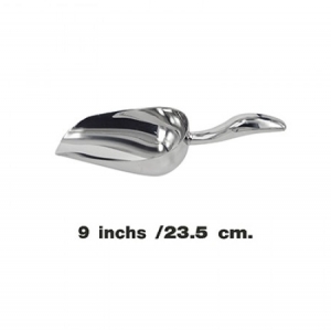 ที่ตักน้ำแข็ง กรวยตักน้ำแข็ง กรวยตักวัตถุดิบ ขนาด 9 นิ้ว ด้ามโค้ง 1606-020