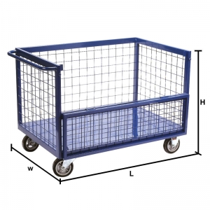 STEEL CAGE CART-SIDE PANEL-AIRY MODEL 350 KG WITHOUT TOP COVER