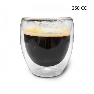 Double wall coffee glass 250 cc.