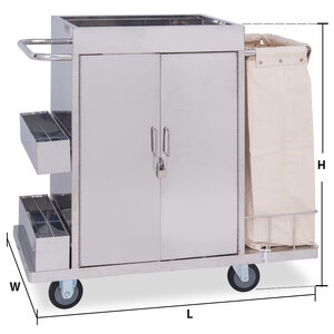 Stainless Steel Houskeeping Cart Type with closed door
