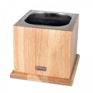 อ่างเคาะกากกาแฟ +กล่องไม้ตั้งอ่างเคาะกาก สูง 16.8 (ตัวใหญ่)