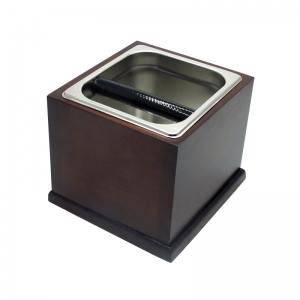 อ่างเคาะกากกาแฟ +กล่องไม้ตั้งอ่างเคาะกาก สูง 16.5 (ตัวใหญ่)