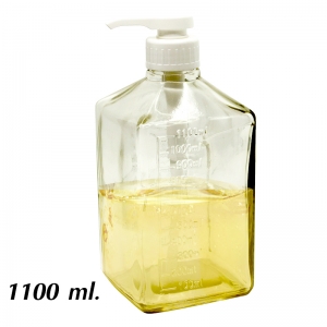 ขวดแก้วใส่น้ำเชื่อม หัวปั๊ม 1100 ml