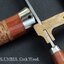 มีดใบตาย COLUMBIA CORK WOOD. ด้ามไม้ครอบสแตนเลสปัดเงา ด้ามไม้ก๊อก ขนาด 11 นิ้ว