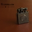 ไฟแชคทองเหลืองแท้ Honest Promise Luxury Lighter สีเงินรมดำ ลายเข็มทิศคลาสสิค ของแท้ 100%