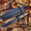 มีดโบวี่ SOG Bowie Knife ด้ามไม้บากลายสุดงาม พร้อมซองมีดพกพา