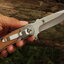 มีดพับ BROWNING Stainless Steel ประกับไม้สีครีม มีด OME เกรดดี
