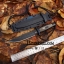 มีดโบวี่ SOG Bowie Knife ด้ามไม้บากลายสุดงาม พร้อมซองมีดพกพา