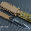 มีดใบตายสายลุย Gerber Strong Arm Semi Serrated Fixed Blade OEM สีน้ำตาล