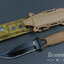 มีดใบตายสายลุย Gerber Strong Arm Semi Serrated Fixed Blade OEM สีน้ำตาล