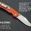 มีดพับนายพราน cold steel รุ่น DOUBLE SAFE HUNTER ใบมีด 8cr13 Mov ทรงโบวี ( AAA ) ด้ามส้ม