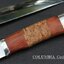 มีดใบตาย COLUMBIA CORK WOOD. ด้ามไม้ครอบสแตนเลสปัดเงา ด้ามไม้ก๊อก ขนาด 11 นิ้ว